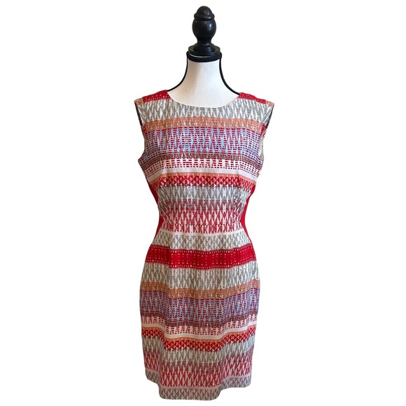 ANTONIO MELANI Dresses & Skirts - Antonio Melani Dress Size 6 Multicolor Sleeveless Sheath Career Casual